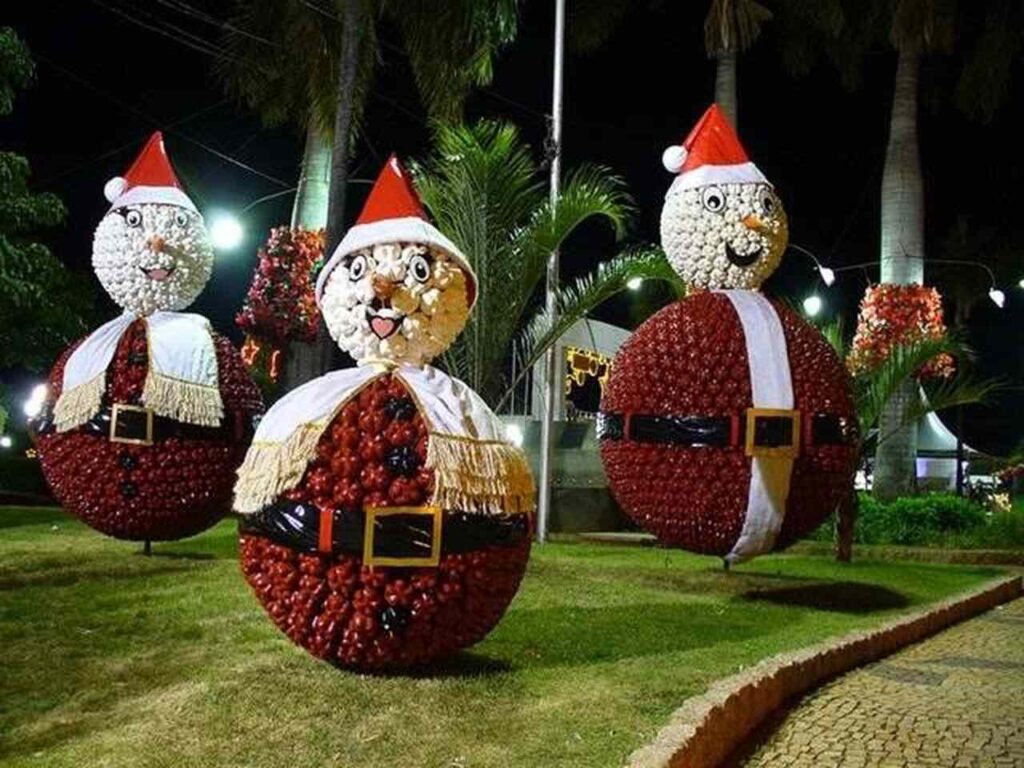 decoração de Natal com Garrafa Pet