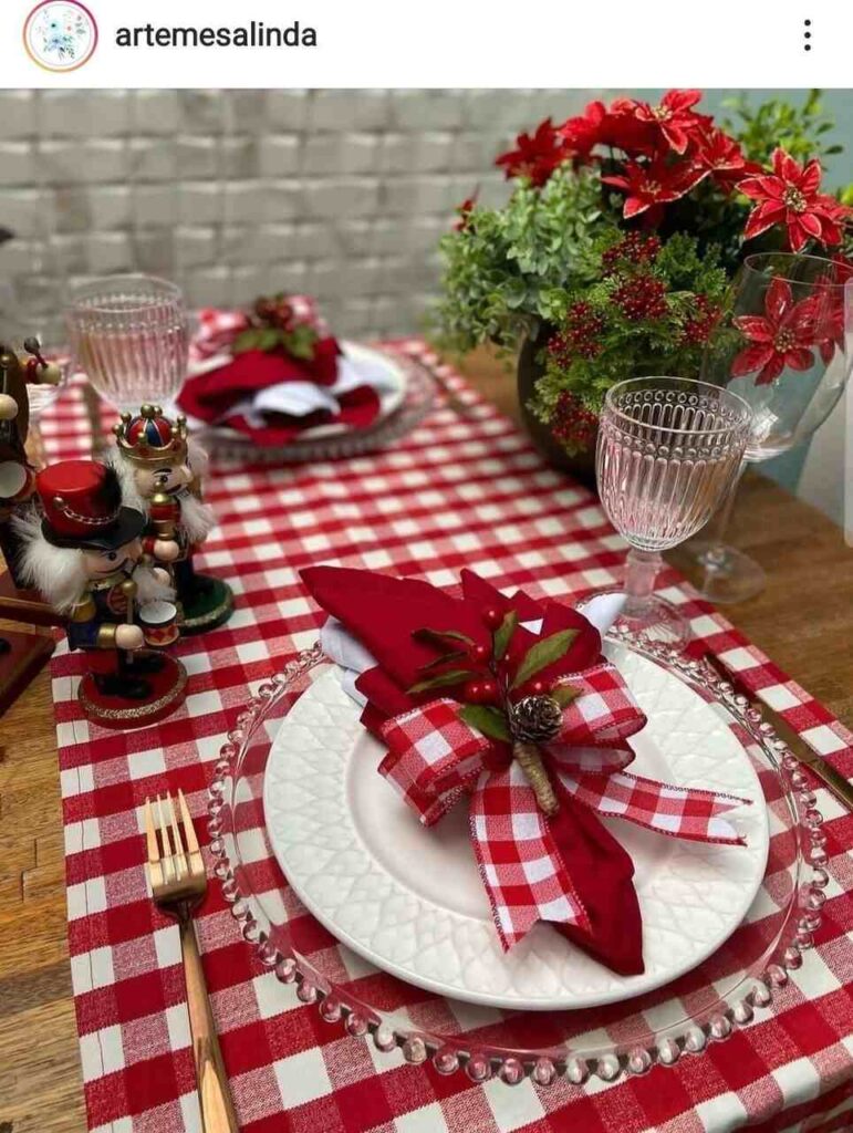 decoração mesa de Natal