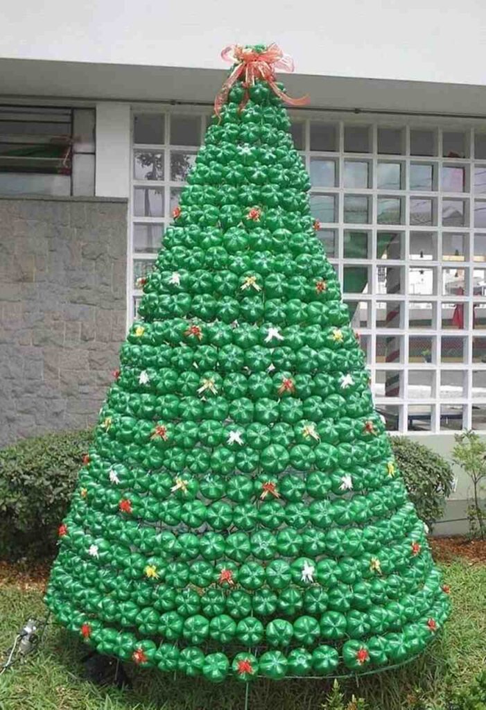 decoração de Natal com Garrafa Pet