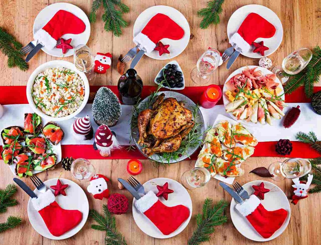 decoração mesa de Natal